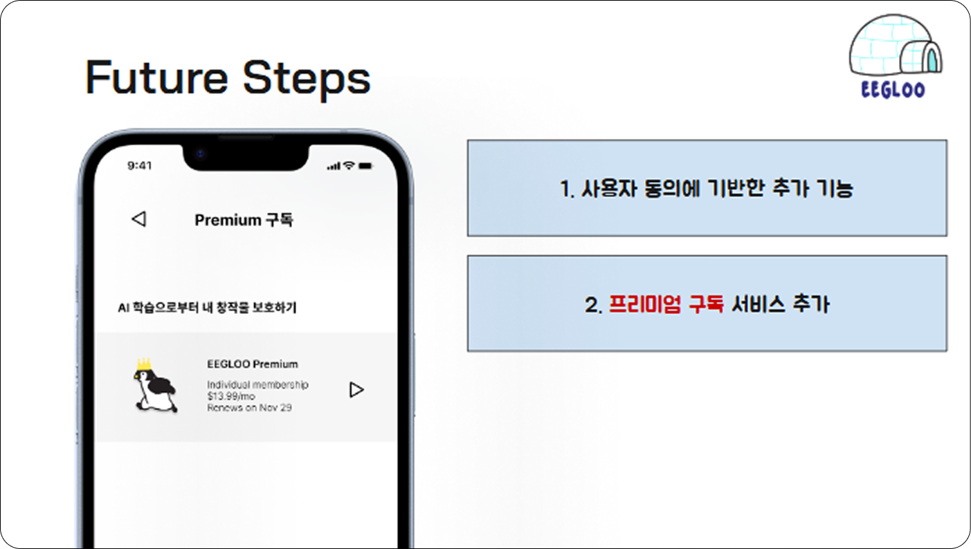 창작물 보호 프리미엄 구독 서비스